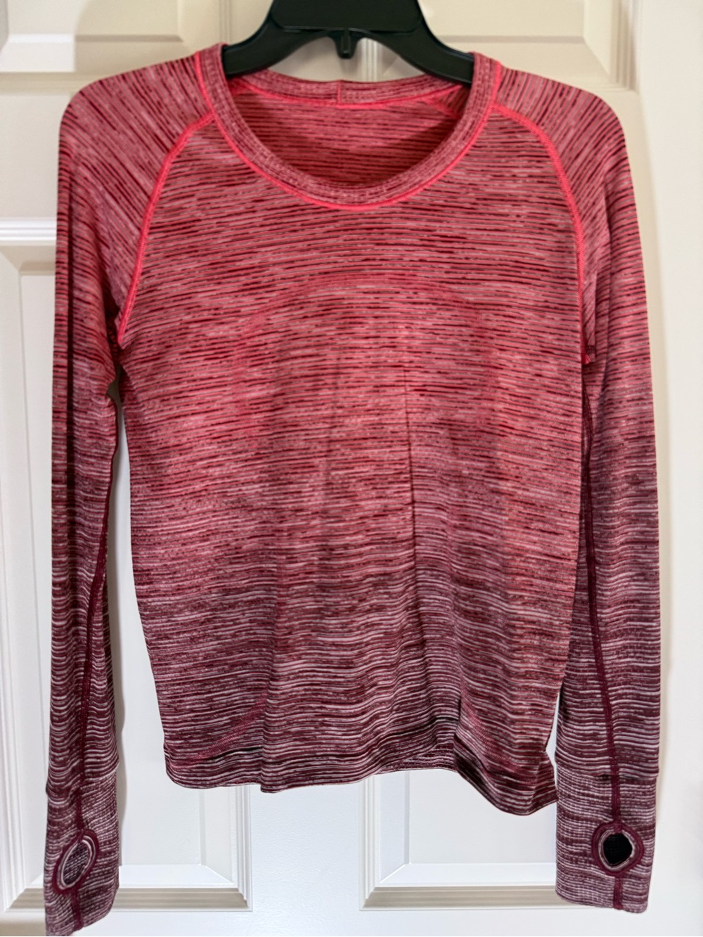 lululemon athletica Heathered Red Long Sleeve Crew